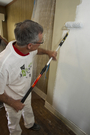 Joel Hamberg painting away