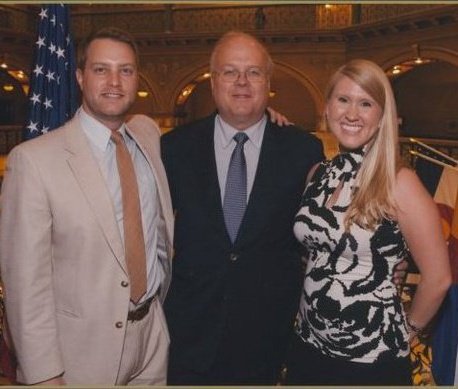 Dustin and Carolyn with Karl Rove