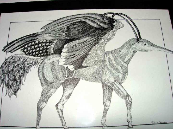 pen and ink made-up animal