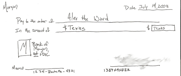 Proof that I now have $texas